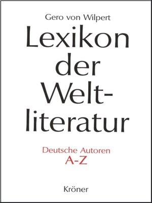 cover image of Lexikon der Weltliteratur--Deutsche Autoren